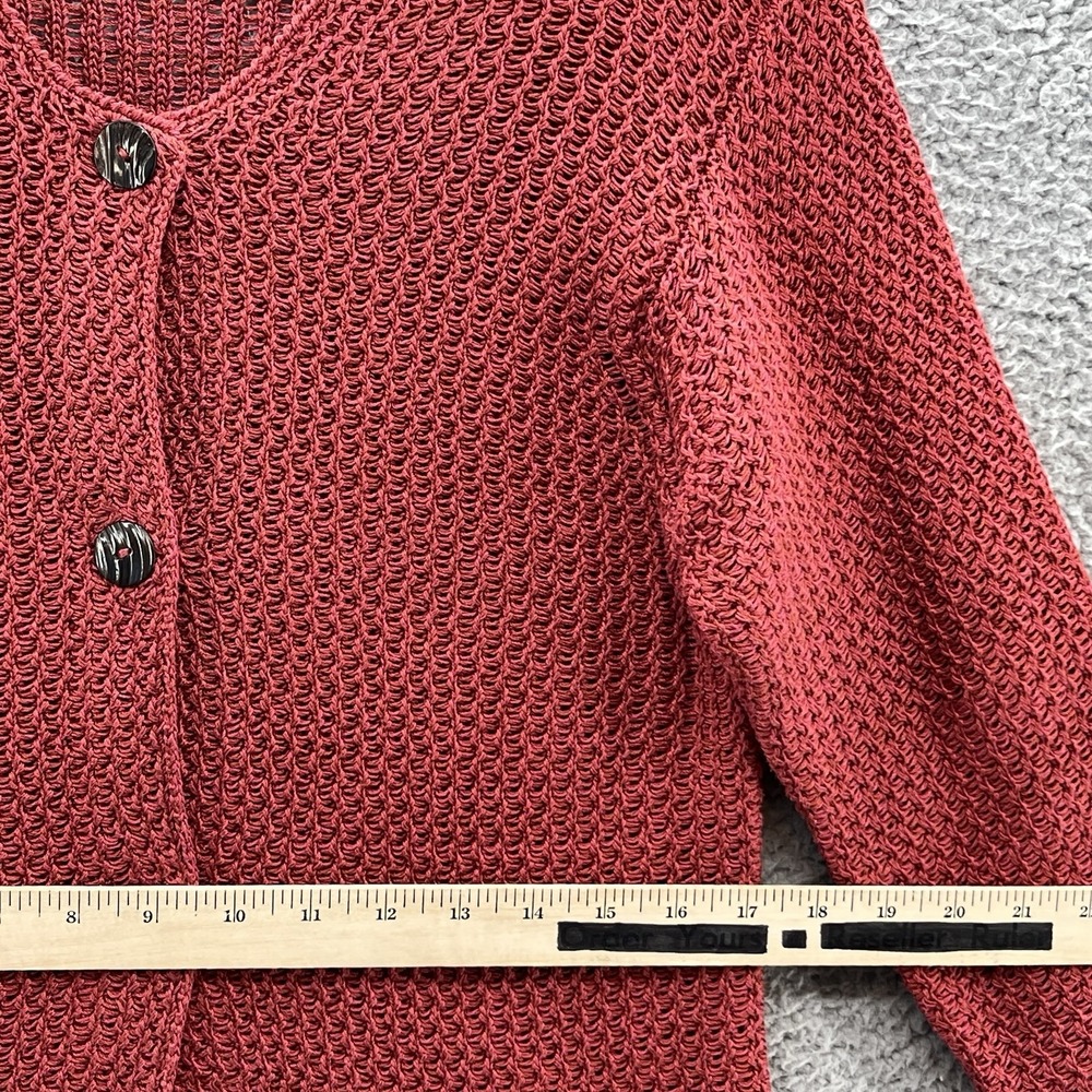 Peruvian Connection Sweater Small Rust Orange Pim… - image 7